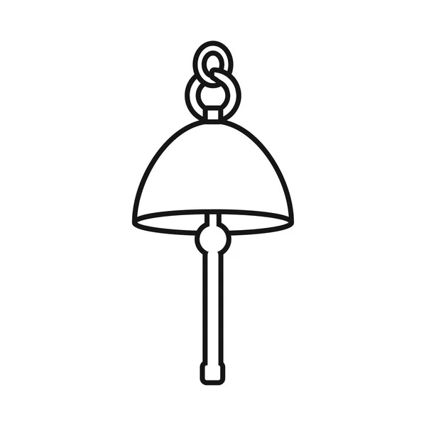Векторная иллюстрация значка колокола и корабля. Набор векторной иллюстрации колокола и сигнализации . — стоковый вектор