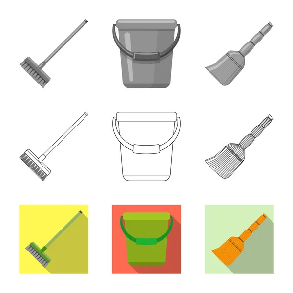 Εικονογράφηση διάνυσμα λογότυπο καθαρισμού και εξυπηρέτησης. Συλλογή του καθαρισμού και οικιακής χρήσης σύμβολο μετοχής για το web. — Διανυσματικό Αρχείο