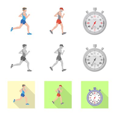 Spor ve kazanan simge vektör Illustration. Spor ve fitness vektör simgesini hissenin topluluğu.