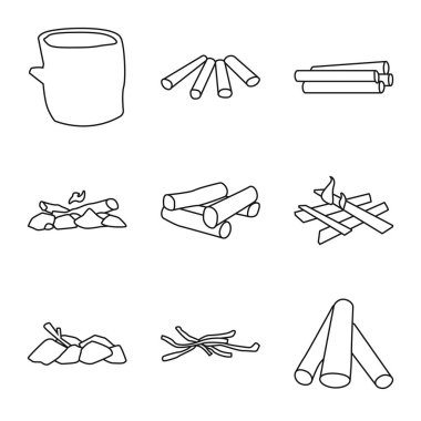 Doku ve inşaat sembolü vektör illüstrasyon. Stok için doku ve parke vektör simgesi koleksiyonu.