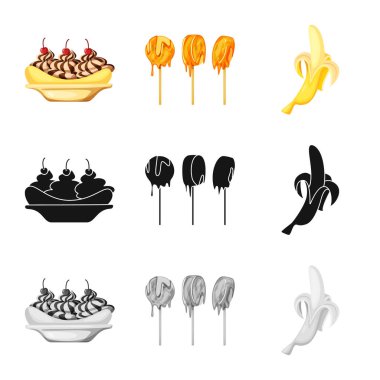 Doğal ve vejetaryen işareti yalıtılmış nesne. Hisse senedi için doğal ve yeme vektör simge topluluğu.