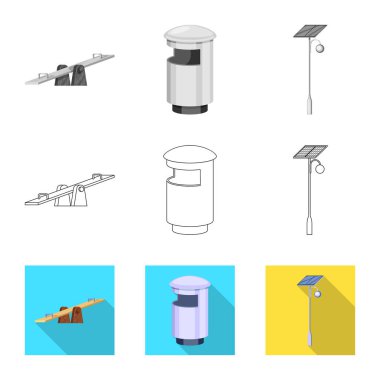 Kentsel ve sokak sembolü yalıtılmış nesne. Kentsel topluluğu ve gevşeme hisse senedi vektör çizim.