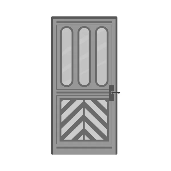 Isolierte Objekt der Tür und drinnen Zeichen. Sammlung von Tür- und Eingangssymbolen für das Web. — Stockvektor
