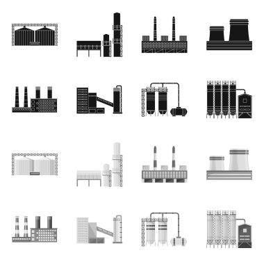 Vektör tasarım üretim ve yapısı sembolü. Üretim ve teknoloji hisse senedi simgesi için web topluluğu.