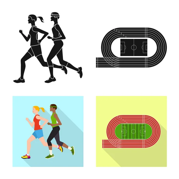 Vektor design av sport och vinnaren symbol. Samling av sport- och fitness lager vektorillustration. — Stock vektor
