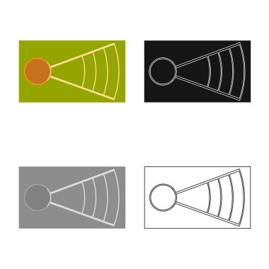 Atma ve zemin simgesi vektör illüstrasyon. Web için atma ve atletizm stok sembolü seti.