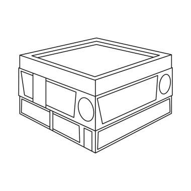 Dükkanın izole nesnesi ve modern sembol. Web için mağaza ve merkez stok sembolü koleksiyonu.