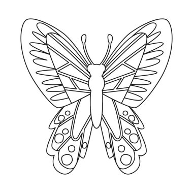 Kelebek ve mavi simge izole nesne. Stok için kelebek ve ekoloji vektör simgesi koleksiyonu.