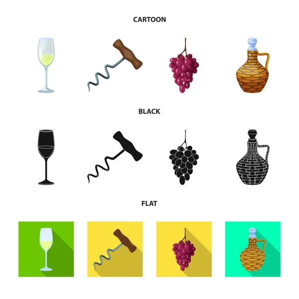 Изолированный объект иконы фермы и виноградника. Коллекция векторной иконки фермы и продукта для склада . — стоковый вектор