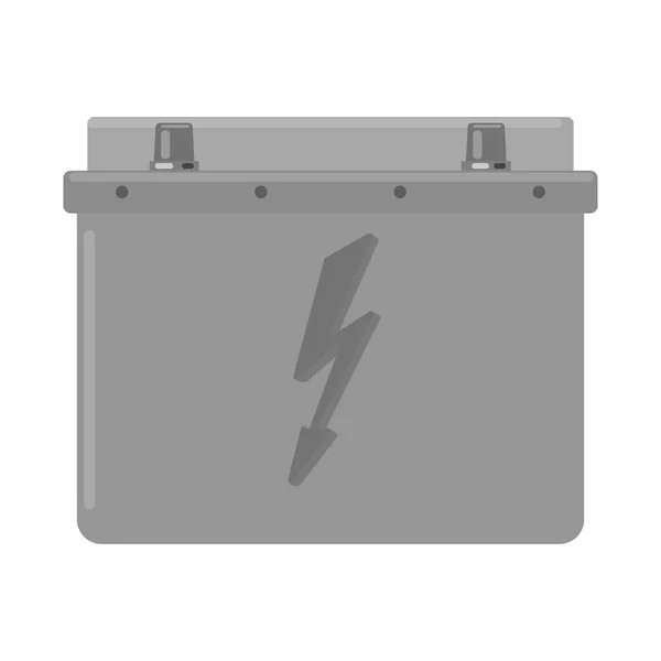 Vektor-Illustration von Batterie und Autoschild. Batterie und Clean Stock Vektor Illustration. — Stockvektor