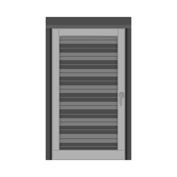 Oggetto isolato di porta e logo verde. Set di porta e icona vettoriale in legno per magazzino . — Vettoriale Stock