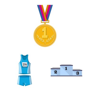 Adım ve sprint simge vektör Illustration. Adım ve sprinter hisse senedi simgesi için web topluluğu.