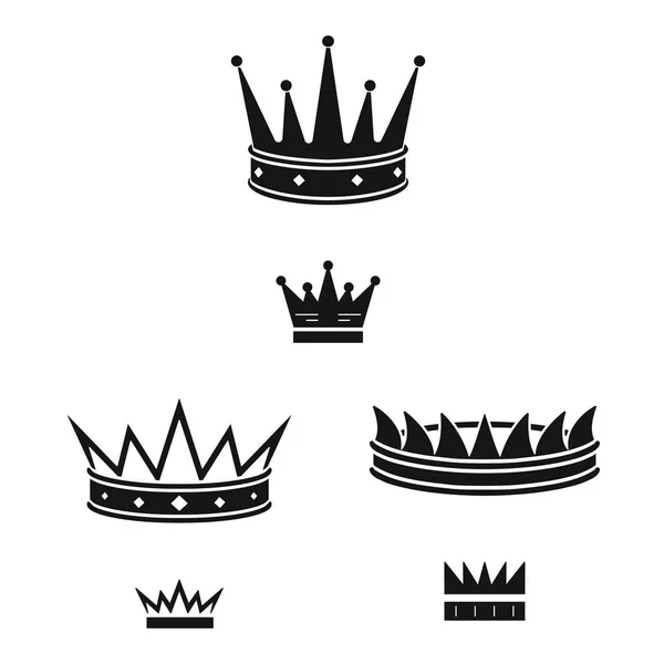 Objeto isolado de rei e logotipo majestoso. Coleção de rei e ouro ilustração vetor estoque . — Vetor de Stock