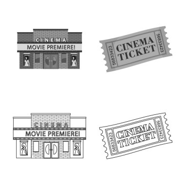 Televizyon ve filme logo vektör Illustration. Televizyon ve hisse senedi vektör çizim ile ilgilenen.