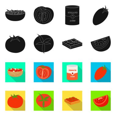 Sebze ve lezzetli simgesi vektör tasarımı. Web için sebze ve doğal stok sembolü koleksiyonu.