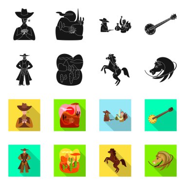 Texas ve tarih simgesinin vektör illüstrasyon. Texas ve kültür stok vektör illüstrasyon koleksiyonu.