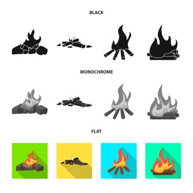 Tehlike ve turizm işareti izole nesne. Stoklar için tehlike ve yürüyüş vektör simgesi kümesi.
