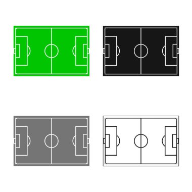 Futbol ve stadyum sembolü vektör tasarımı. Stok için futbol ve hedef vektör simgesinin toplanması.