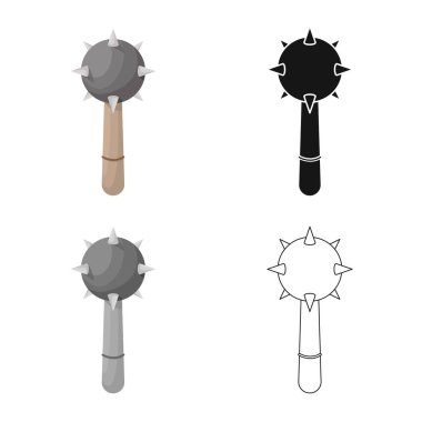 Bulova ve zırh simgesivektör illüstrasyon. Bulova ve savaş stok vektör illüstrasyon koleksiyonu.