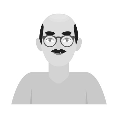 İnsan ve yüz simgesinin vektör tasarımı. Stok için erkek ve erkek vektör simgesi seti.