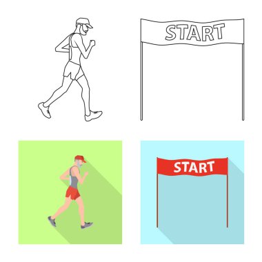 Spor ve kazanan simge vektör Illustration. Hisse senedi için spor ve fitness vektör simge kümesi.