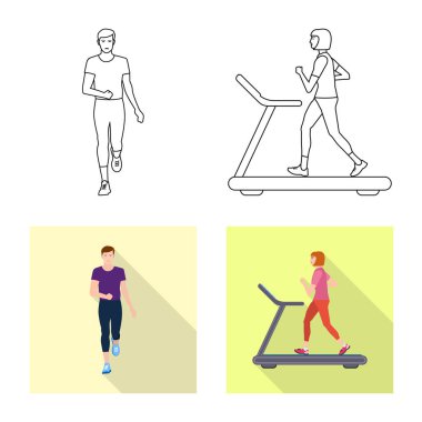 Spor ve kazanan simgesi yalıtılmış nesne. Spor ve fitness hisse senedi vektör çizim topluluğu.