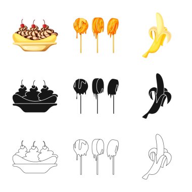 Doğal ve vejetaryen simgesi yalıtılmış nesne. Hisse senedi için doğal ve yeme vektör simge kümesi.