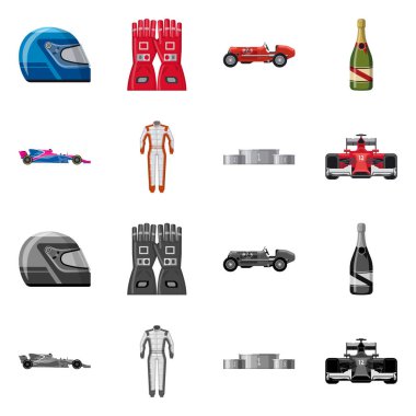 Araba ve ralli sembolü yalıtılmış nesne. Araba ve yarış hisse senedi simgesi için web topluluğu.