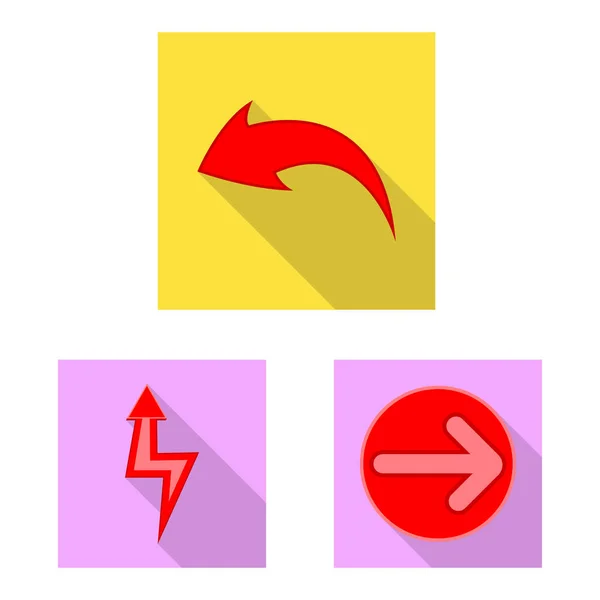 Projeto vetorial de elemento e símbolo de seta. Conjunto de elemento e direção vetor ícone para estoque . —  Vetores de Stock