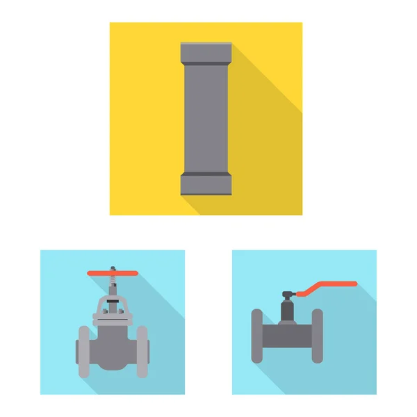 Illustration vectorielle du logo du tuyau et du tube. Illustration vectorielle du tuyau et du pipeline . — Image vectorielle