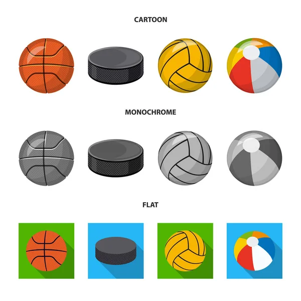 Vektor Design von Sport und Ball-Ikone. Set von Sport- und Sportvektorsymbolen für Aktien. — Stockvektor