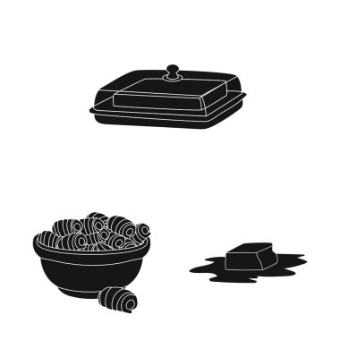 Diyet ve çiftlik sembolü izole nesne. Web için diyet ve süt stok sembolü seti.