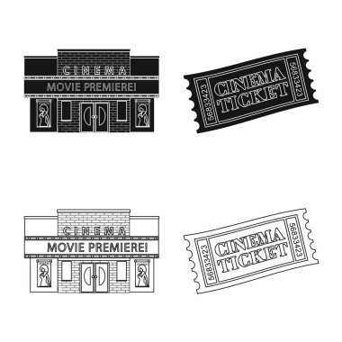 Televizyon ve işareti filme vektör tasarımı. Televizyon ve hisse senedi vektör çizim ile ilgilenen koleksiyonu.