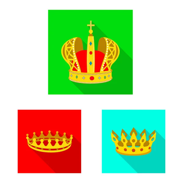 中世纪和贵族标志的矢量设计。收集中世纪和君主制向量图标为股票. — 图库矢量图片