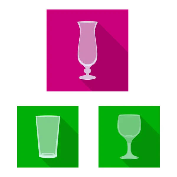 Objeto isolado de bebidas e sinal de restaurante. Coleção de bebidas e celebração vetor ícone para estoque . — Vetor de Stock