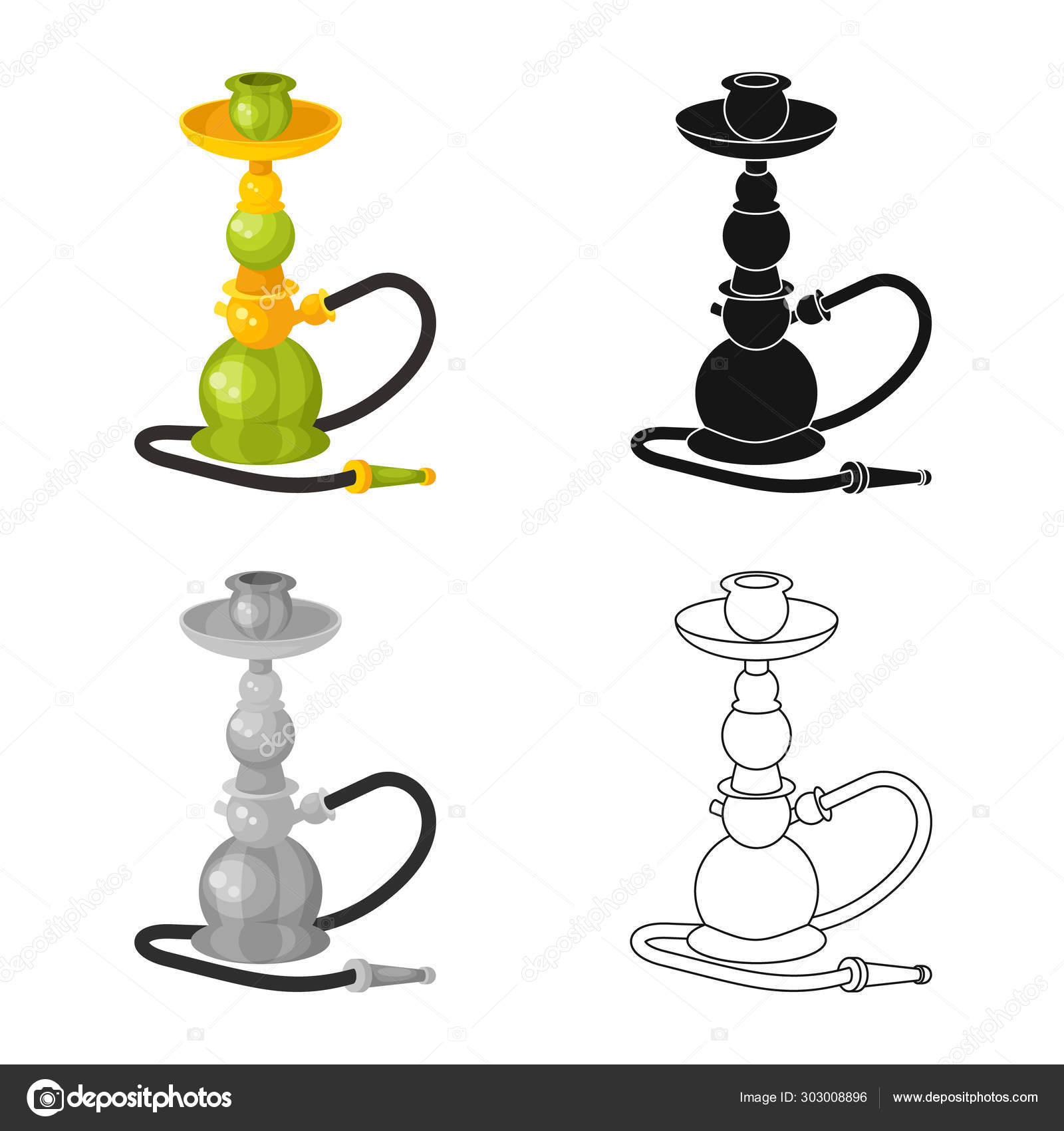 Isolated Object Of Hookah And Smoke Logo Set Of Hookah And Shisha Vector Icon For Stock Vector Image By C Magicleaf Vector Stock