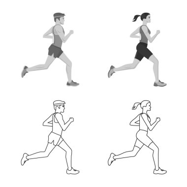 Spor ve kazanan işareti vektör tasarımı. Spor ve fitness hisse senedi simgesi web için kümesi.