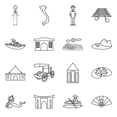 Seyahat ve ülke işareti izole nesne. Stok için seyahat ve ulusal vektör simgesi koleksiyonu.