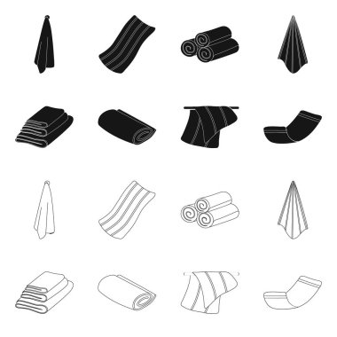 Yumuşak ve temiz sembolün izole nesnesi. Stok için yumuşak ve evsel vektör simgesi kümesi.