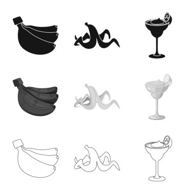 Vektör çizim doğal ve vejetaryen sembolü. Doğal ve yeme hisse senedi vektör çizim topluluğu.