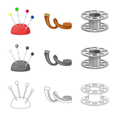 El sanatları ve el sanatları sembolü yalıtılmış nesne. Hisse senedi için craft ve sanayi vektör simge kümesi.