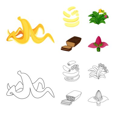 Doğal ve vejetaryen logosu yalıtılmış nesne. Hisse senedi için doğal ve yeme vektör simge kümesi.