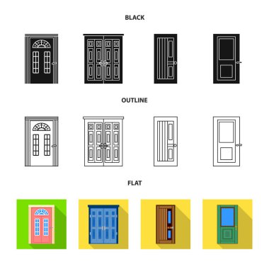 Mimarinin izole nesnesi ve modern işaret. Web için mimari ve inşaat stok sembolü kümesi.