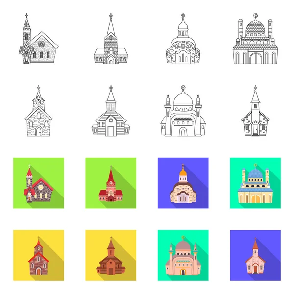 Tarikat ve tapınak işaretinin vektör tasarımı. Tarikat ve cemaat hisse senedi illüstrasyonu koleksiyonu.