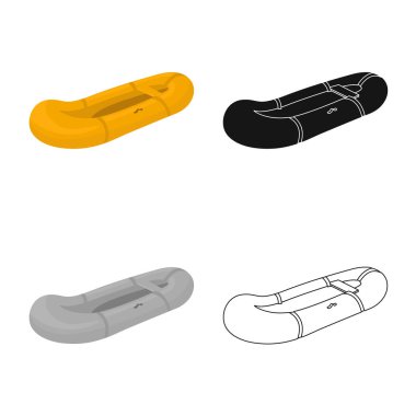 Tekne vektör tasarımı ve şişme logo. Stok için tekne ve gemi vektör simgesinin toplanması.