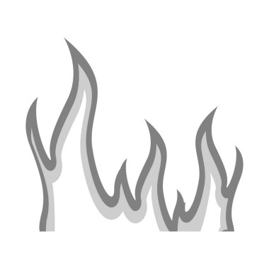 Alev ve sarı işareti vektör illüstrasyon. Stok lar için alev ve ışıltı vektör simgesi seti.