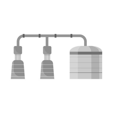 Bitki ve şirket logosuvektör tasarımı. Stok için bitki ve istasyon vektör simgesi kümesi.