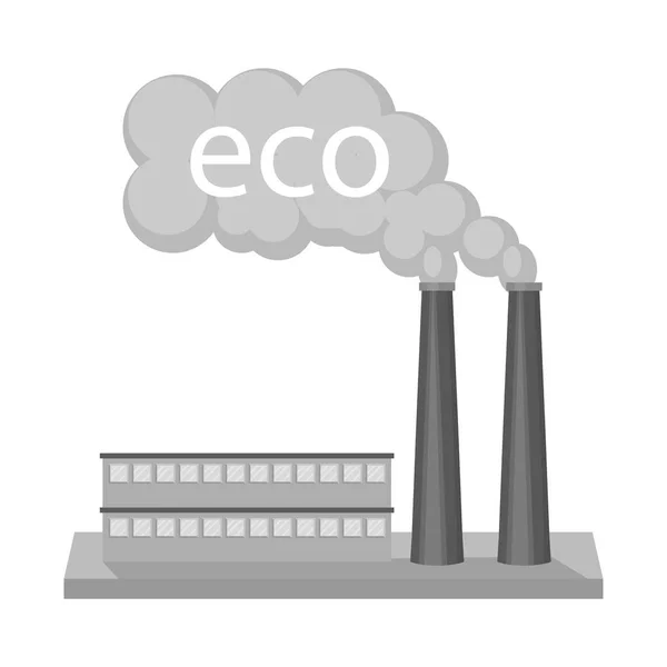 Diseño vectorial del logotipo de la industria y la planta. Conjunto de la industria y el medio ambiente icono de vectores para stock . — Archivo Imágenes Vectoriales