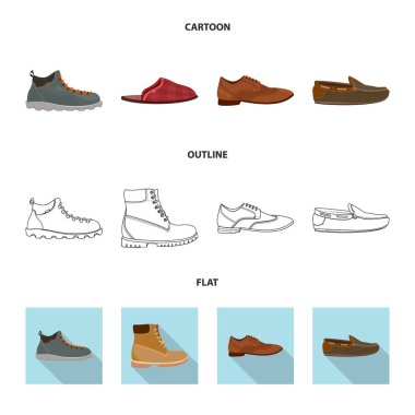 Ayakkabı ve ayakkabı logo yalıtılmış nesne. Ayakkabı ve ayak hisse senedi simgesi için web topluluğu.