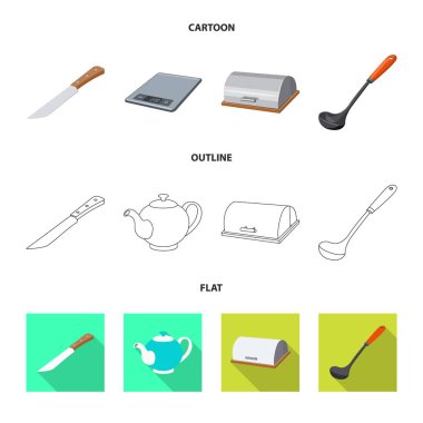 Mutfak ve yemek logosu yalıtılmış nesne. Web için mutfak ve cihaz hisse senedi simgesi kümesi.